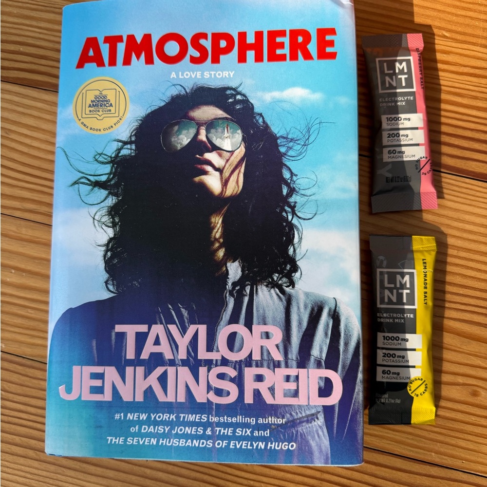 Atmosphere by Taylor Jenkins Reid hardcover + 2 LMNT packets 🥤